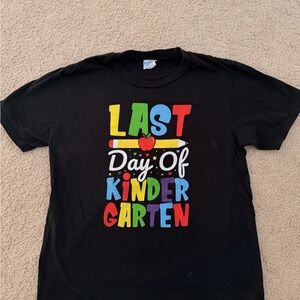 Kindergarten Black Kids Shirt - Last Day of Kindergarten
